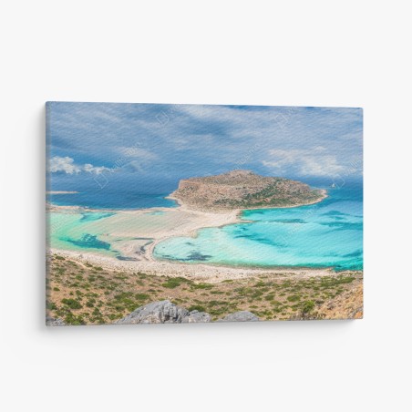 Cuadro en lienzo panorámica de la laguna de Balos en Creta – Pixers®
