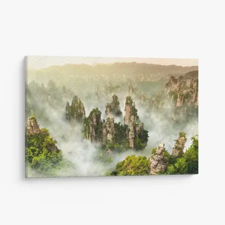 Cuadro en lienzo paisaje místico de Zhangjiajie en Wulingyuan – Pixers®