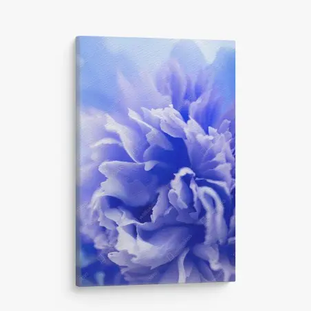 Cuadro en lienzo flor azul abstracta en primer plano – Pixers®