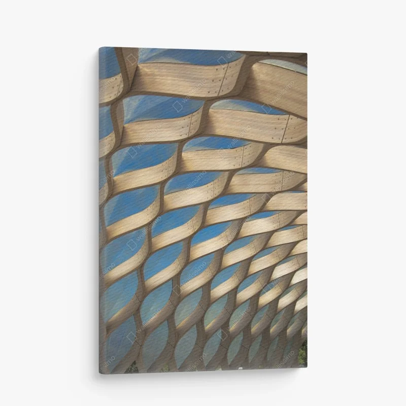 Cuadro en lienzo detalle arquitectónico ondulado en Chicago