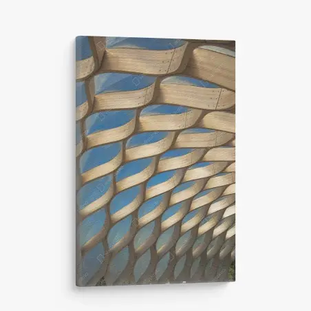Cuadro en lienzo detalle arquitectónico ondulado en Chicago – Pixers®
