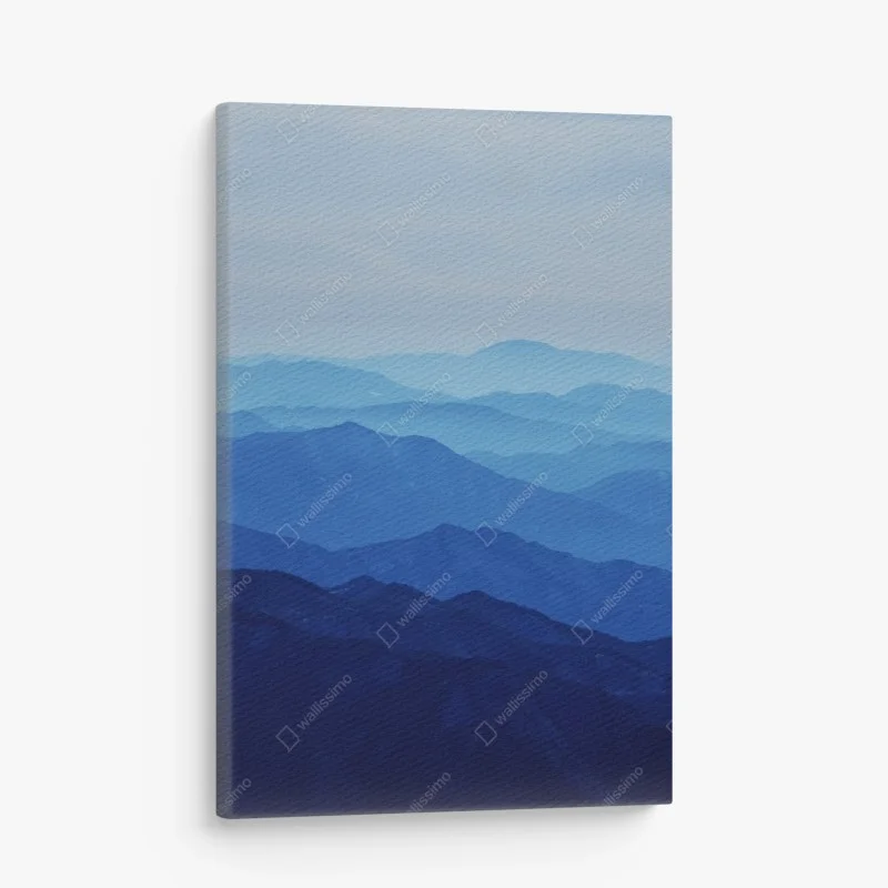 Cuadro en lienzo cordillera en capas azules
