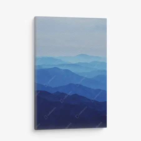 Cuadro en lienzo cordillera en capas azules – Pixers®