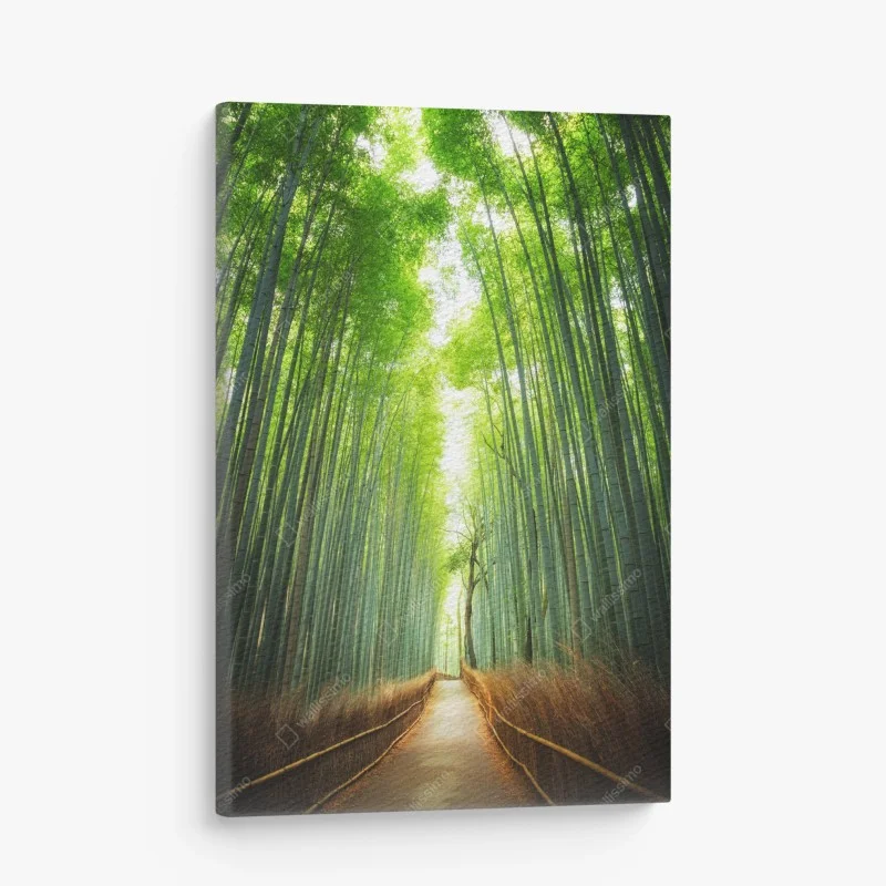 Cuadro en lienzo sendero entre bambúes en Arashiyama