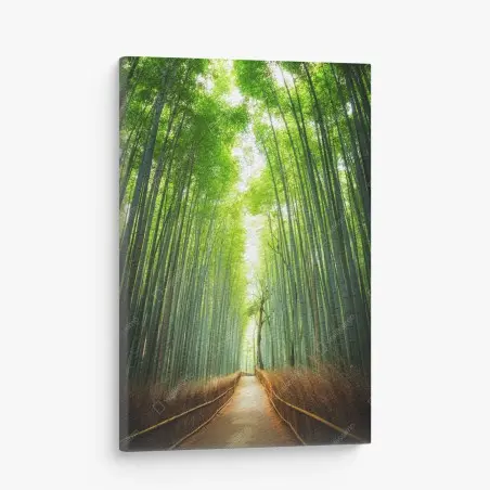 Cuadro en lienzo sendero entre bambúes en Arashiyama – Pixers®