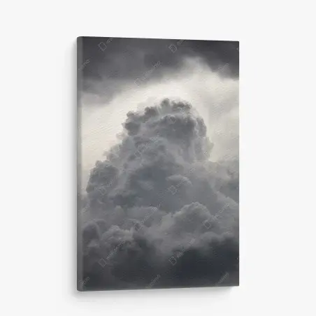 Cuadro en lienzo nubes dramáticas en blanco y negro – Pixers®
