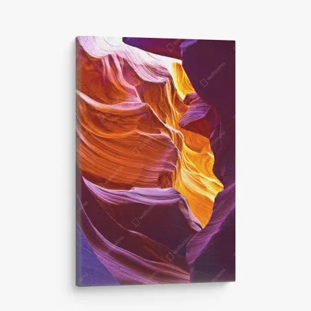 Cuadro en lienzo abstracción del cañón iluminado – Pixers®