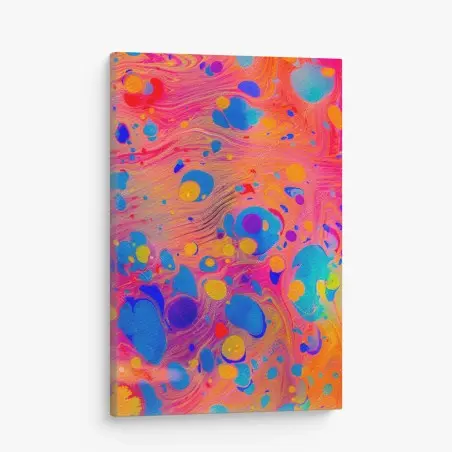 Cuadro en lienzo arte de marmoleado otomano en colores brillantes – Pixers®