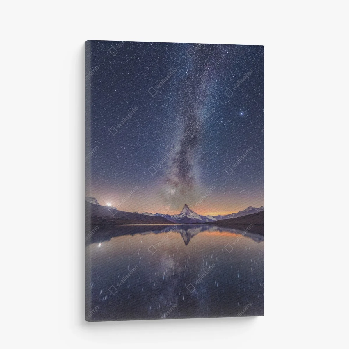 Cuadro en lienzo cielo estrellado sobre montaña reflejada – Pixers® Cuadro en lienzo cielo estrellado sobre montaña reflejada – Pixers®