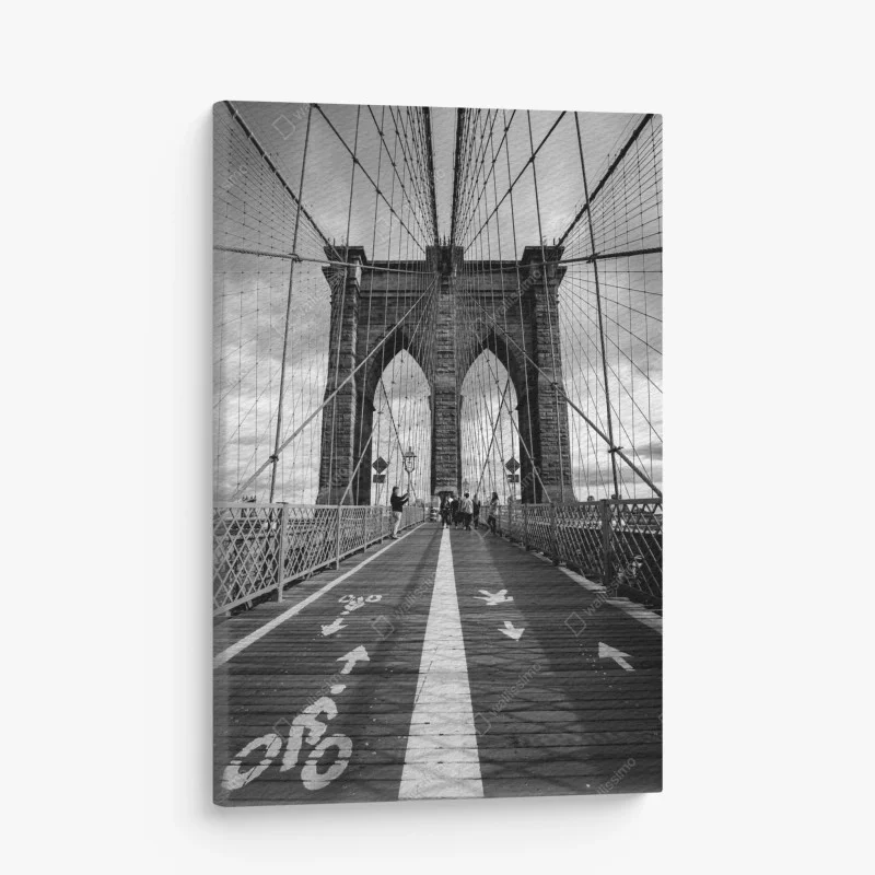 Cuadro en lienzo perspectiva arquitectónica del puente de Brooklyn