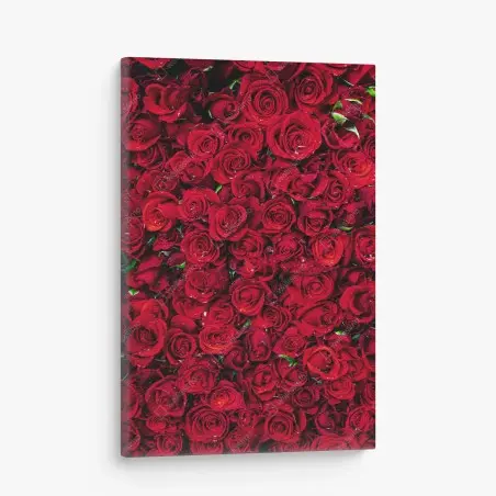 Cuadro en lienzo mosaico de rosas rojas – Pixers®