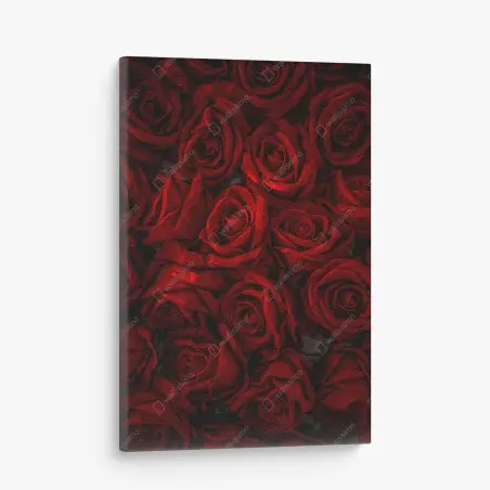 Cuadro en lienzo mosaico de rosas rojas intensas – Pixers®