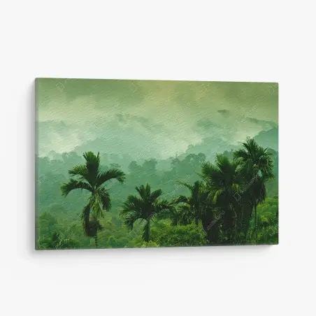 Cuadro en lienzo bruma sobre la selva tropical – Pixers®