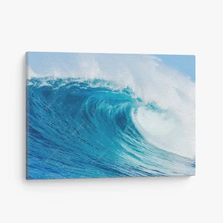 Cuadro en lienzo ola oceánica azul en movimiento – Pixers®