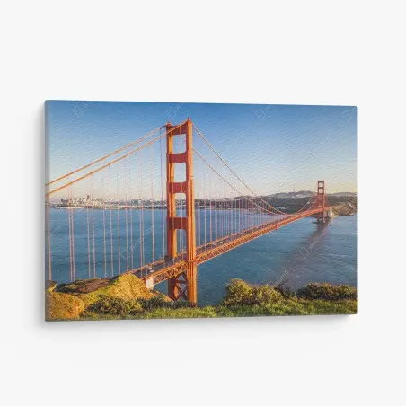 Cuadro en lienzo vista panorámica del puente Golden Gate en San Francisco – Pixers®
