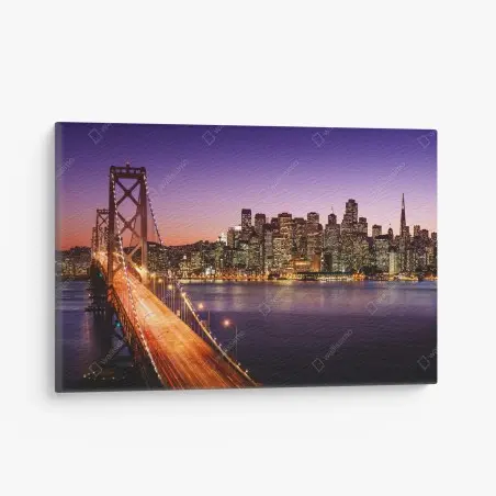 Cuadro en lienzo atardecer sobre San Francisco – Pixers®