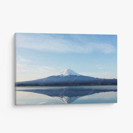 Cuadro en lienzo paisaje sereno de Monte Fuji al amanecer – Pixers®