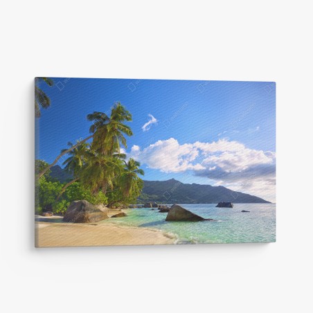 Cuadro en lienzo paraíso tropical en Seychelles – Pixers®