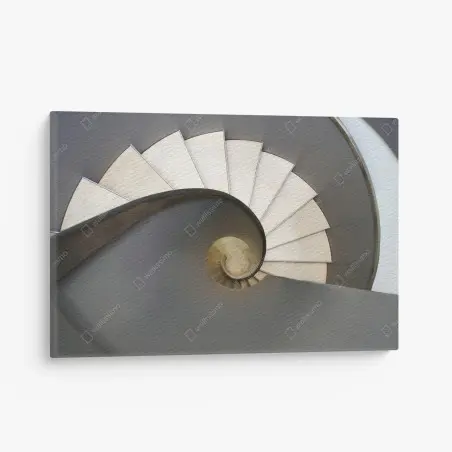 Cuadro en lienzo escalera en espiral: elegancia geométrica para tus paredes – Pixers®
