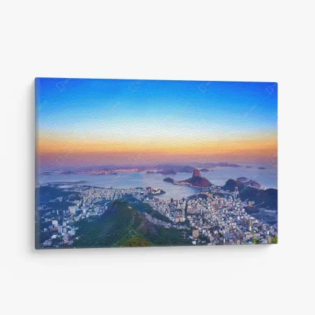 Cuadro en lienzo panorámica de Río de Janeiro desde Corcovado – Pixers®