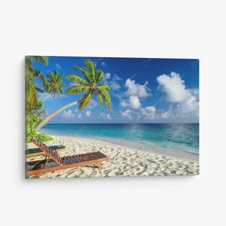Cuadro en lienzo paraíso tropical en Maldivas – Pixers®