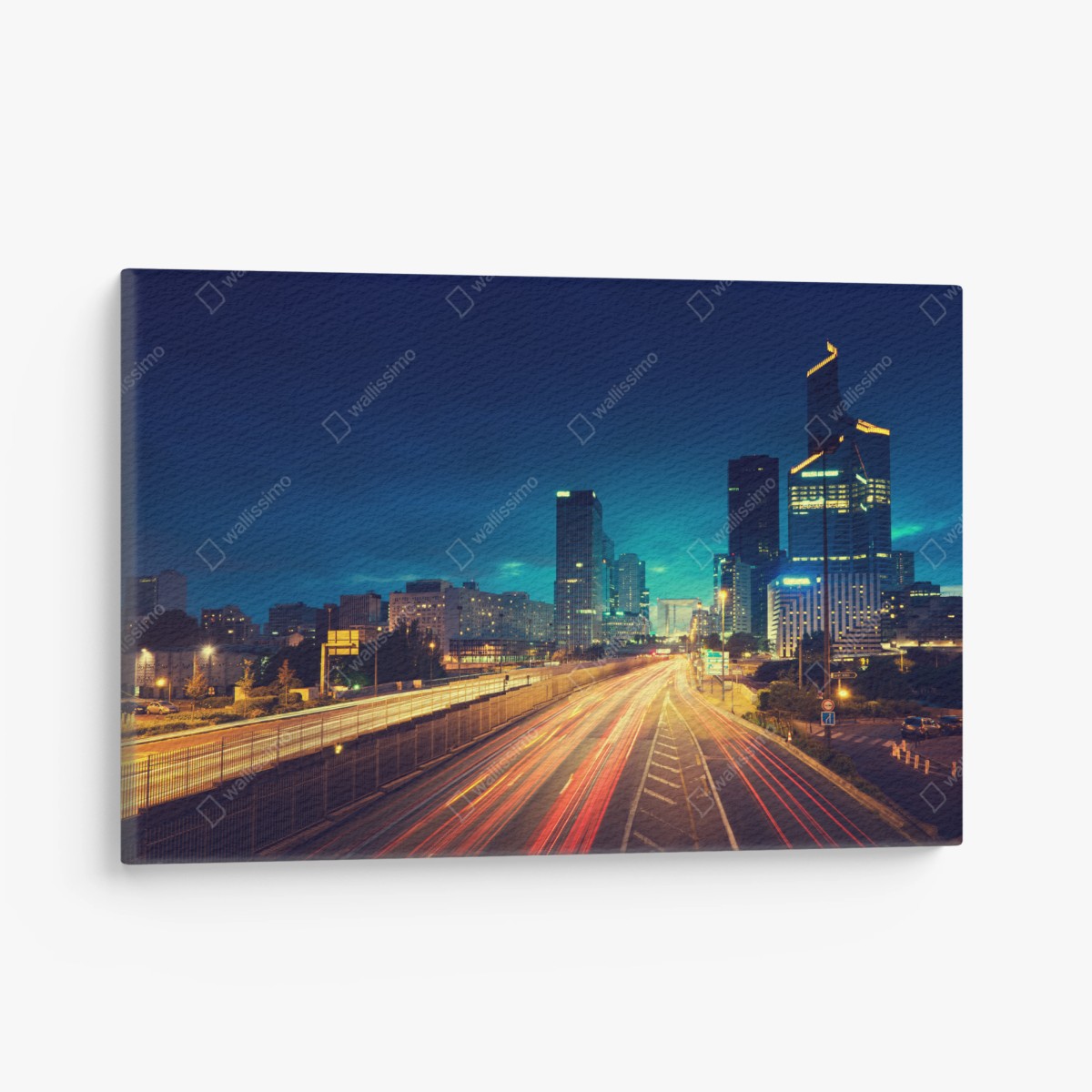 Cuadro en lienzo atardecer urbano en La Défense, París – Pixers®