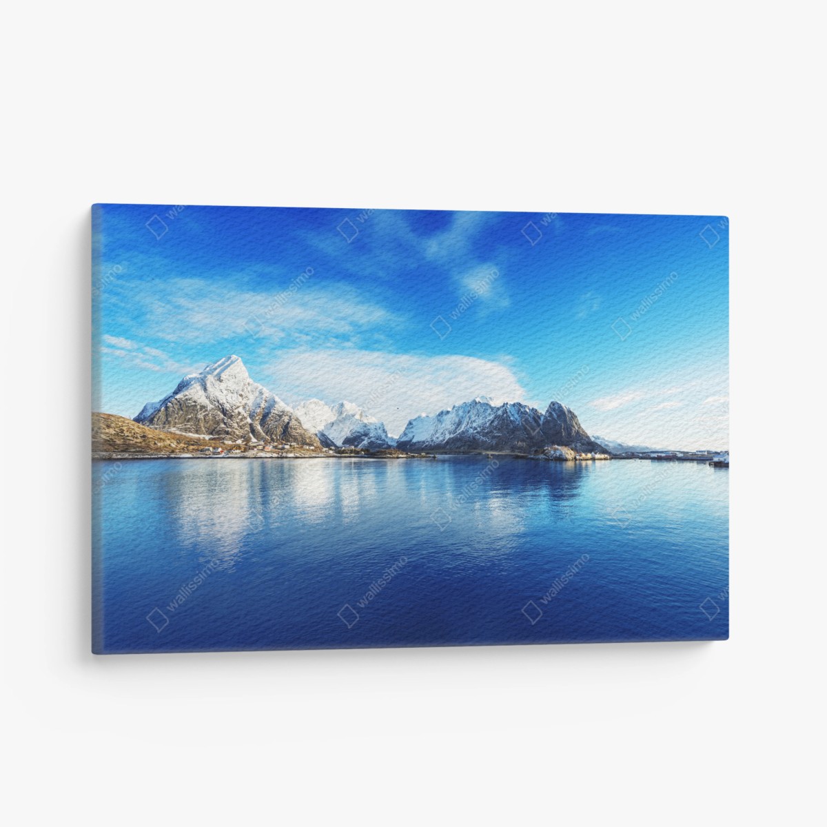 Cuadro en lienzo paisaje invernal en Reine, Islas Lofoten – Pixers®