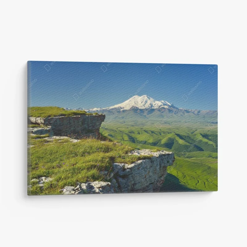 Cuadro en lienzo amanecer sobre Elbrus en el Cáucaso