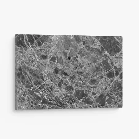 Cuadro en lienzo textura de mármol en blanco y negro – Pixers®
