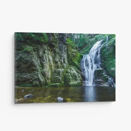 Cuadro en lienzo impresionante cascada de Kamienczyk en Karkonosze – Pixers®