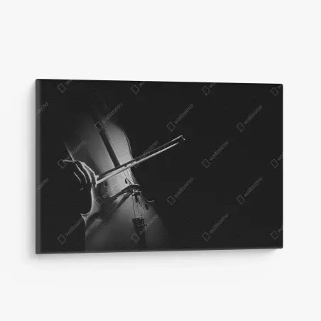 Cuadro en lienzo melodía en sombras: violonchelo en primer plano – Pixers®