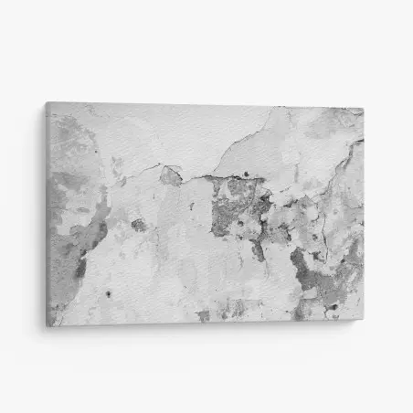 Cuadro en lienzo textura de pared desgastada en blanco y negro – Pixers®