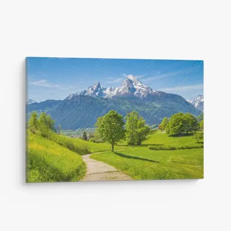Cuadro en lienzo paisaje alpino en primavera – Pixers®