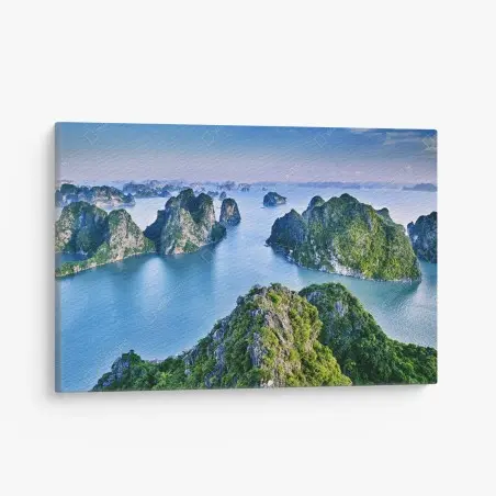 Cuadro en lienzo vistas panorámicas de la bahía de Ha Long – Pixers®