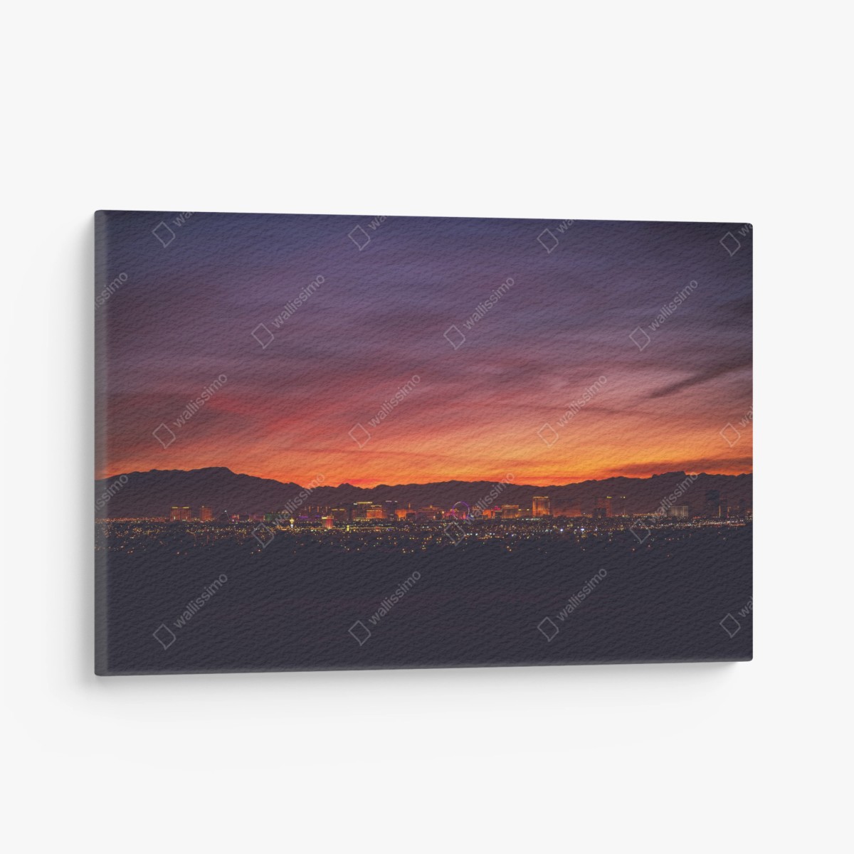 Cuadro en lienzo panorama de Las Vegas al atardecer – Pixers®