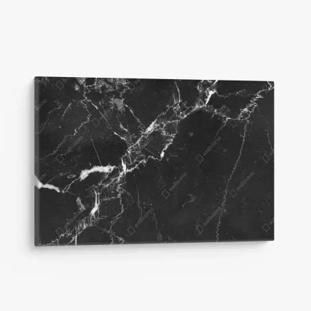 Cuadro en lienzo textura de mármol negro con vetas blancas – Pixers®