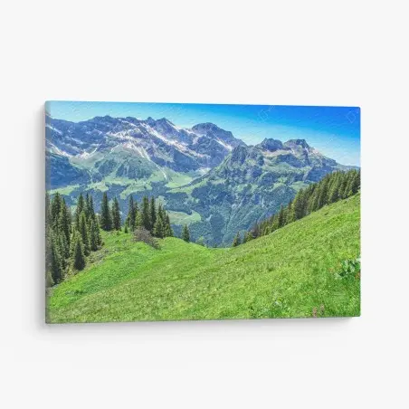 Cuadro en lienzo vistas panorámicas de los Alpes en Engelberg, Suiza – Pixers®