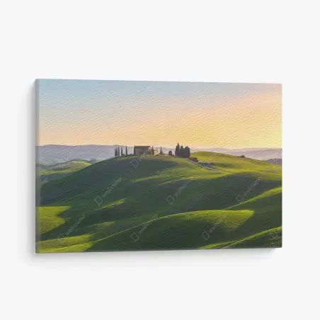 Cuadro en lienzo colinas verdes de Crete Senesi en Asciano, Toscana – Pixers®