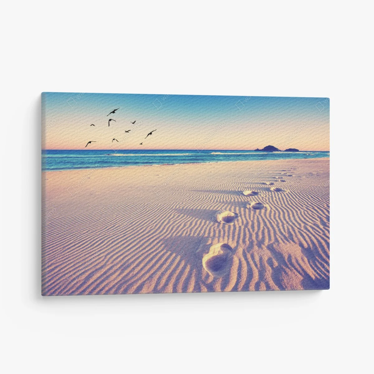 Cuadro en lienzo huellas mágicas en la arena al amanecer – Pixers® Cuadro en lienzo huellas mágicas en la arena al amanecer – Pixers®