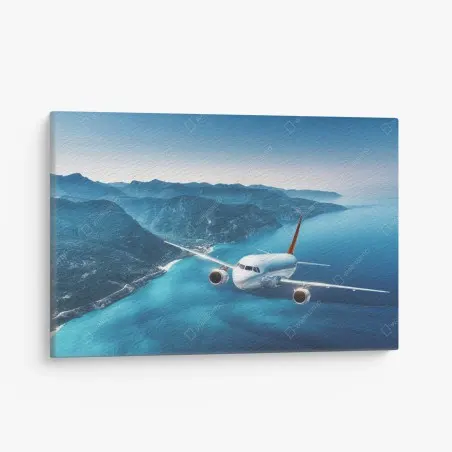 Cuadro en lienzo vuelo sobre costa turquesa – Pixers®
