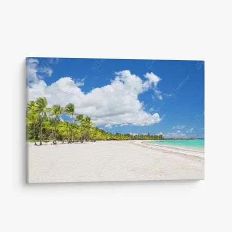 Cuadro en lienzo escena de playa tropical en Punta Cana – Pixers®