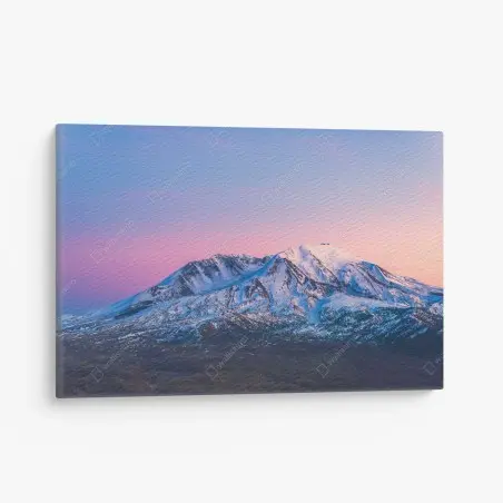 Cuadro en lienzo silencio nevado de Mount St. Helens al atardecer – Pixers®