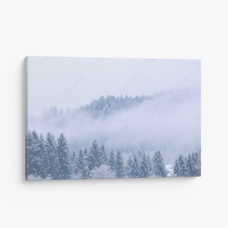 Cuadro en lienzo bosque invernal en niebla, Alemania – Pixers®