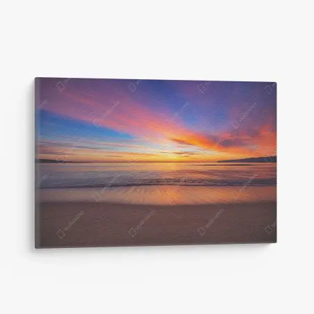 Cuadro en lienzo amanecer sobre el mar colores del horizonte – Pixers®