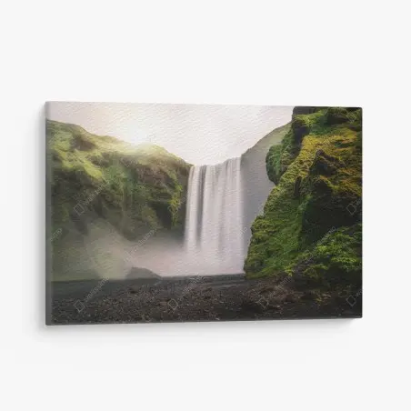 Cuadro en lienzo cascada majestuosa de Skogafoss, Islandia – Pixers®