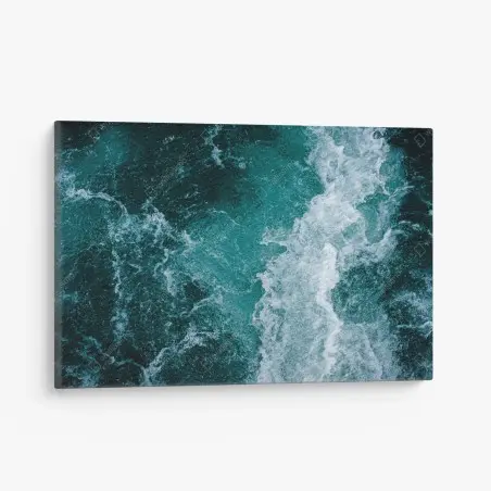 Cuadro en lienzo abstracción oceánica turquesa – Pixers®