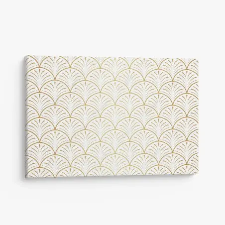 Cuadro en lienzo patrón art decó dorado elegante – Pixers®