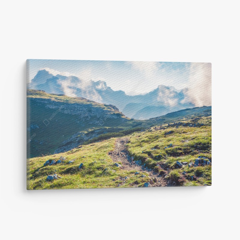Cuadro en lienzo sendero hacia Monte Piana al amanecer en Tre Cime Di Lavaredo