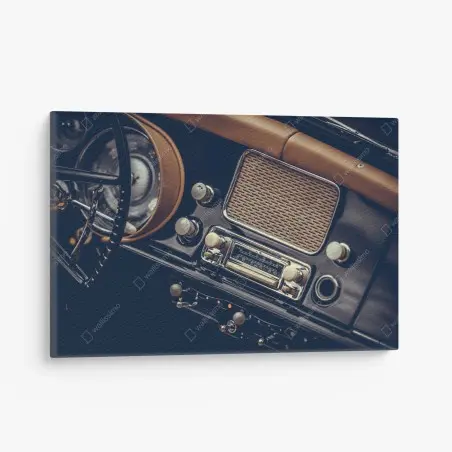 Cuadro en lienzo radio clásica del tablero vintage – Pixers®