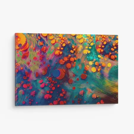 Cuadro en lienzo marmolado psicodélico multicolor – Pixers®